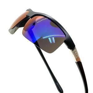 Men Sunglasses Driving Light Weight Comfortable Performance Blue Lens Sporty New